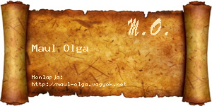 Maul Olga névjegykártya